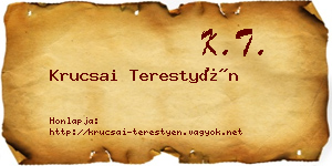 Krucsai Terestyén névjegykártya
